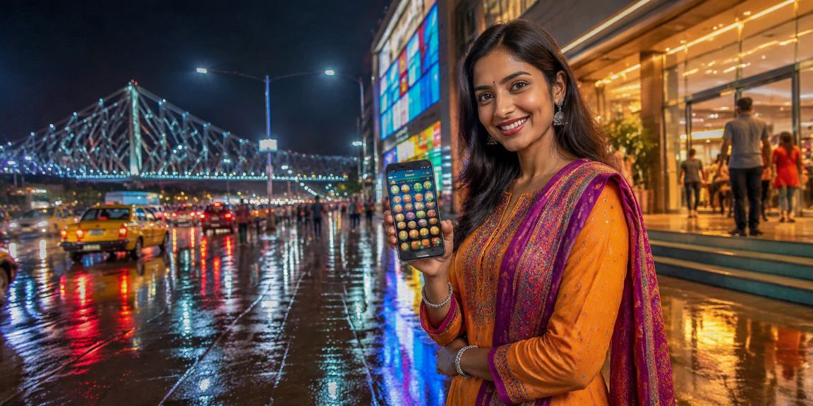 Kolkata night market and lottery slots entertainment